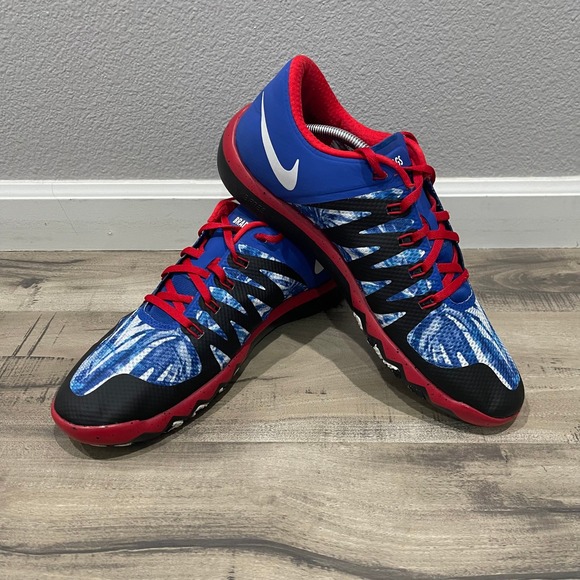 Gonzaga University ZAGS Shoes Mens 13 Blue Red White Nike Free 5.0 Player Issued